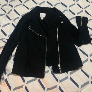 Black Moto - Style Jean Jacket